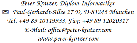 Peter Kratzer, Diplom-Informatiker